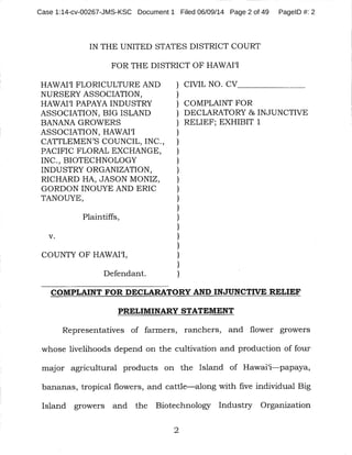Case 1:14-cv-00267-JMS-KSC Document 1 Filed 06/09/14 Page 2 of 49 PageID #: 2
 