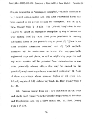 Case 1:14-cv-00267-JMS-KSC Document 1 Filed 06/09/14 Page 36 of 49 PageID #: 36
 