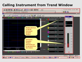 Calling Instrument from Trend Window




           Double click here
           to call the
           Instrument
           faceplate
           Window


           Instrument
           Faceplate
           Window.
           Instrument can
           be operated from
           this window.
 