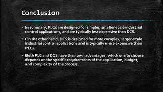 Differences between plc and dcs vtu enginnering syllabus | PPTX