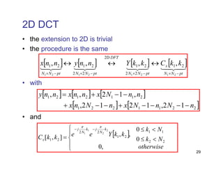 Discrete time cosine transform DCT Signal Processing | PDF