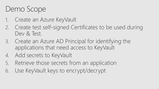 Secure your applications with Azure AD and Key Vault