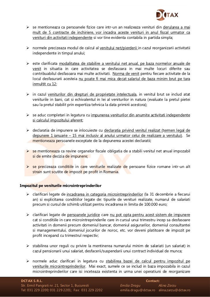 Dc Tax Update Modificarea Norme Metodologice De Aplicare A Codului Fi