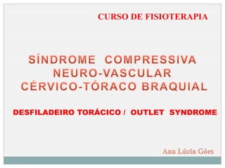 DESFILADEIRO TORÁCICO / OUTLET SYNDROME
CURSO DE FISIOTERAPIA
 