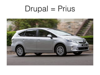 Drupal = Prius
 