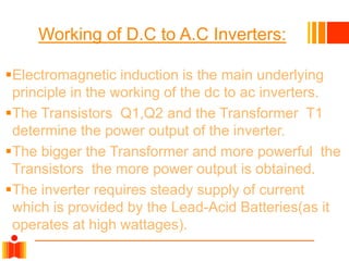 Dc to Ac inverter By Mitesh Kumar | PPTX