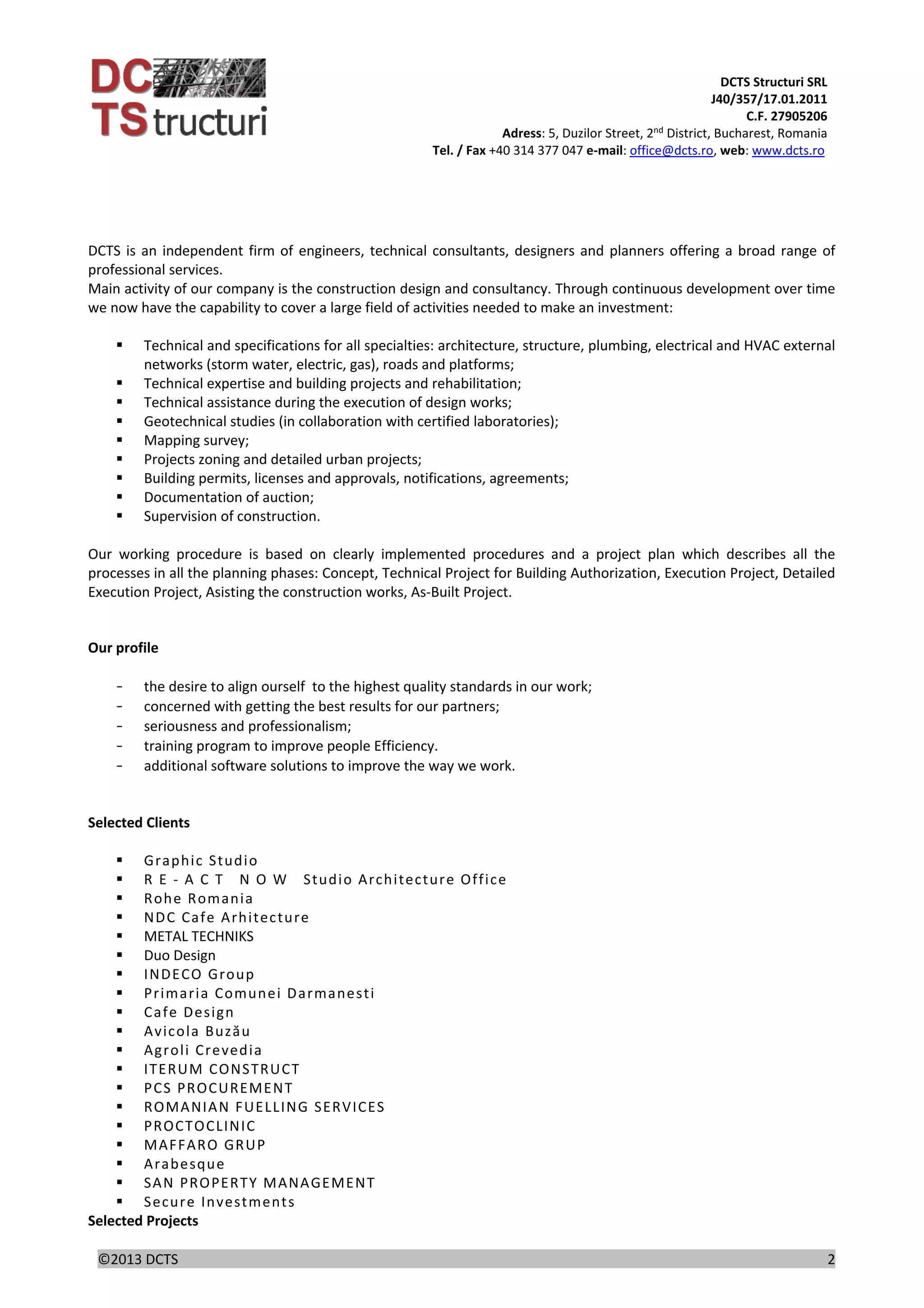 DCTS - Selection of projects | PDF | Civil Engineering Industry ...