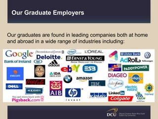 Our Graduate Employers
Our graduates are found in leading companies both at home
and abroad in a wide range of industries including:
 