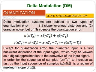 Quantization Delta Digital communication unit II | PPTX