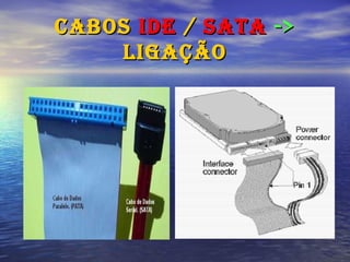 Cabos  IDE  /  SATA   ->   ligação 