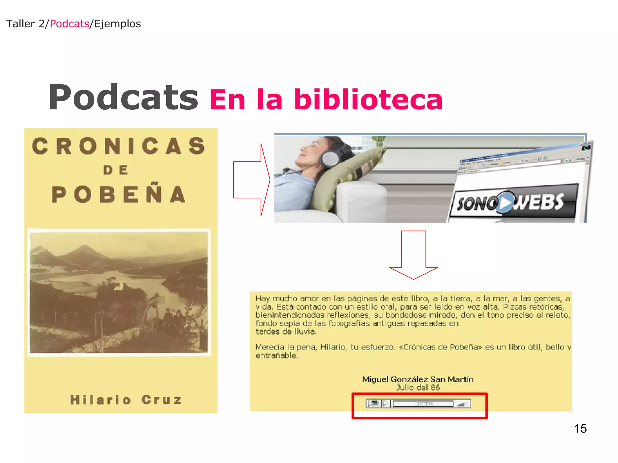 Taller 2/ Podcats /Ejemplos Podcats  En la biblioteca 