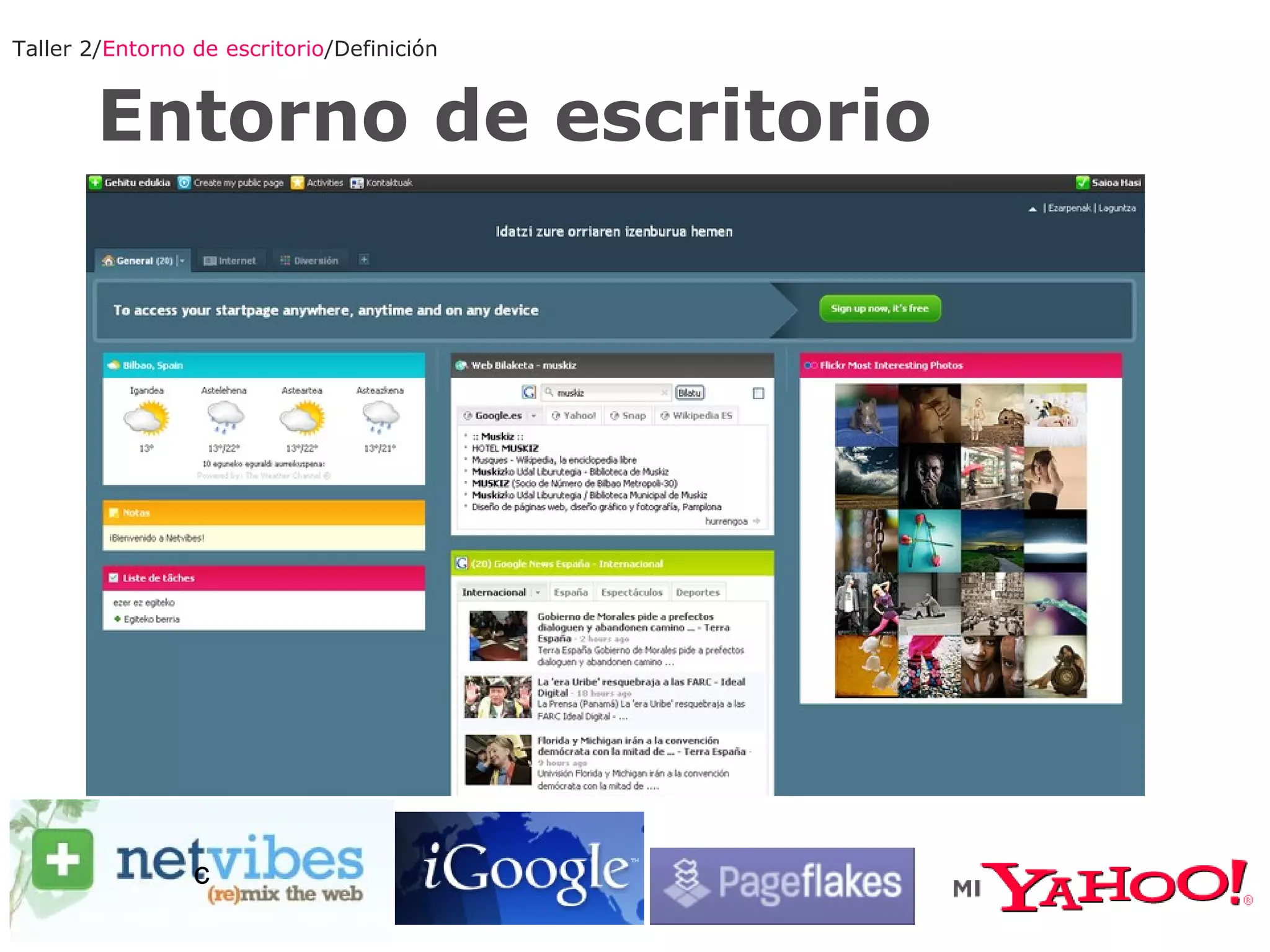 Entorno de escritorio Taller 2/ Entorno de escritorio /Definición c 