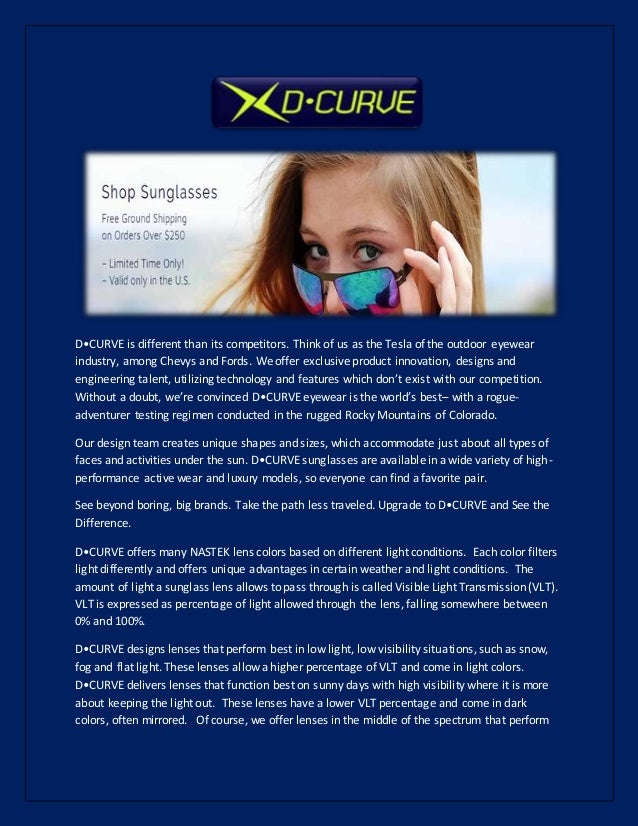 light transmission percentage for sunglasses