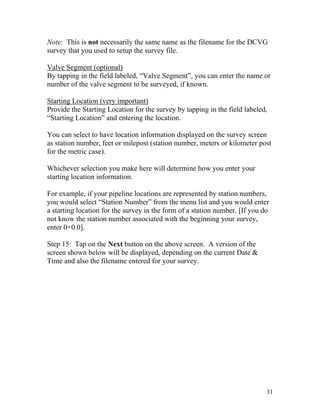 Dcvg Data Example Dcvg surveys training manual gx version | PDF