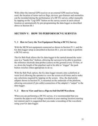 Dcvg Data Example Dcvg surveys training manual gx version | PDF