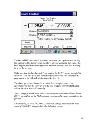 Dcvg Data Example Dcvg surveys training manual gx version | PDF