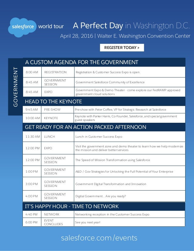 Public Sector A Perfect Day in DC Salesforce World Tour