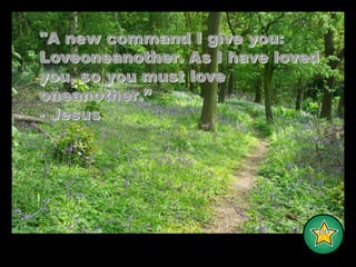 "A new command I give you: Loveoneanother. As I have loved you, so you must loveoneanother.”- Jesus-DD-