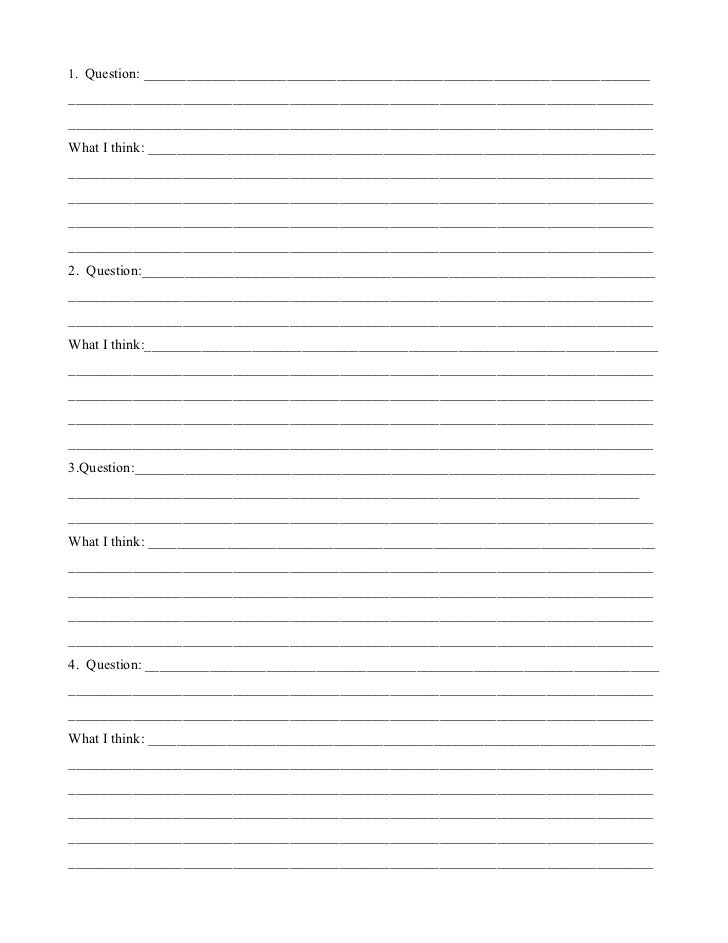 Discussion Director Sheet