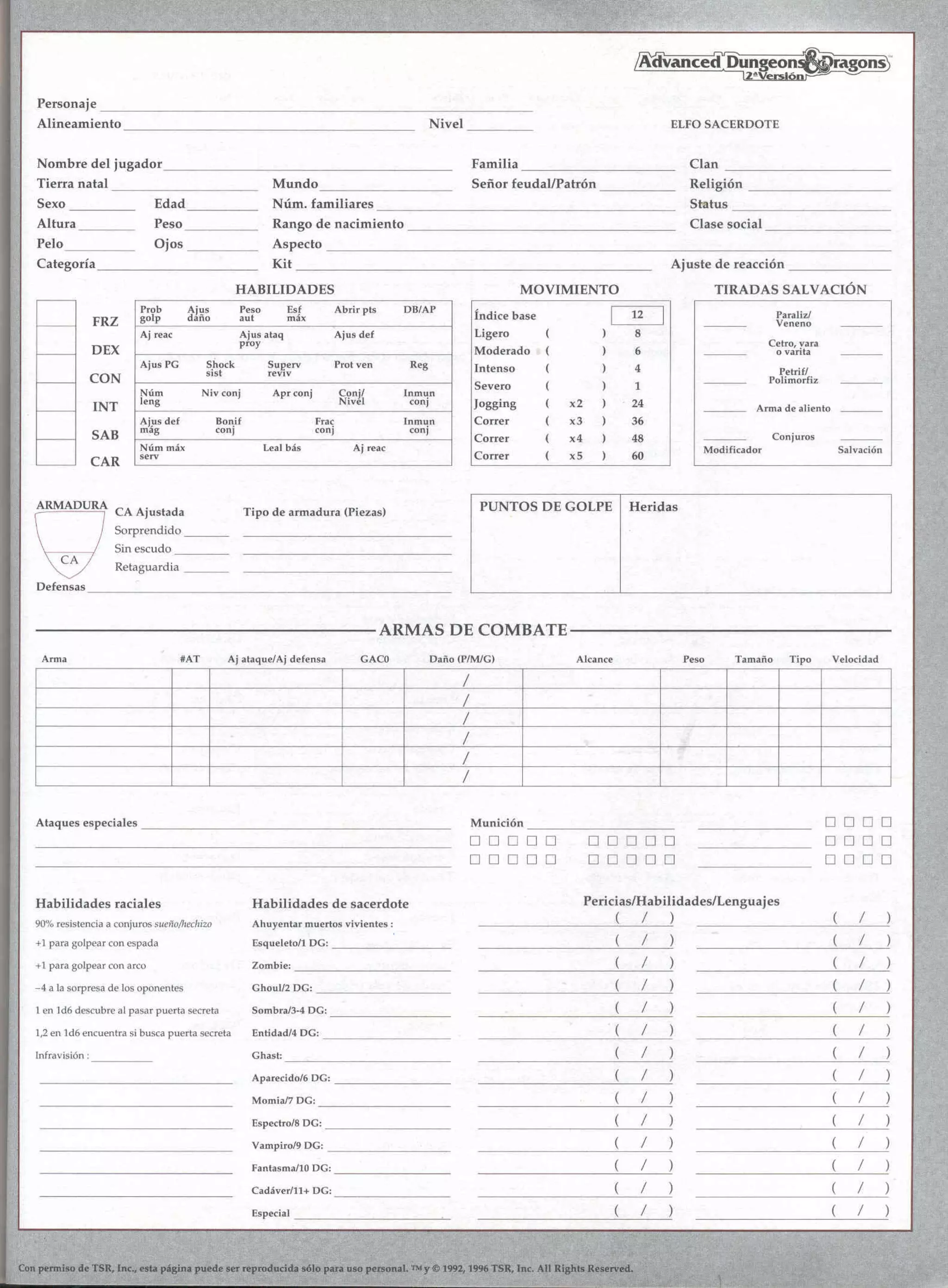 D&D   2.0 -el libro de los elfos