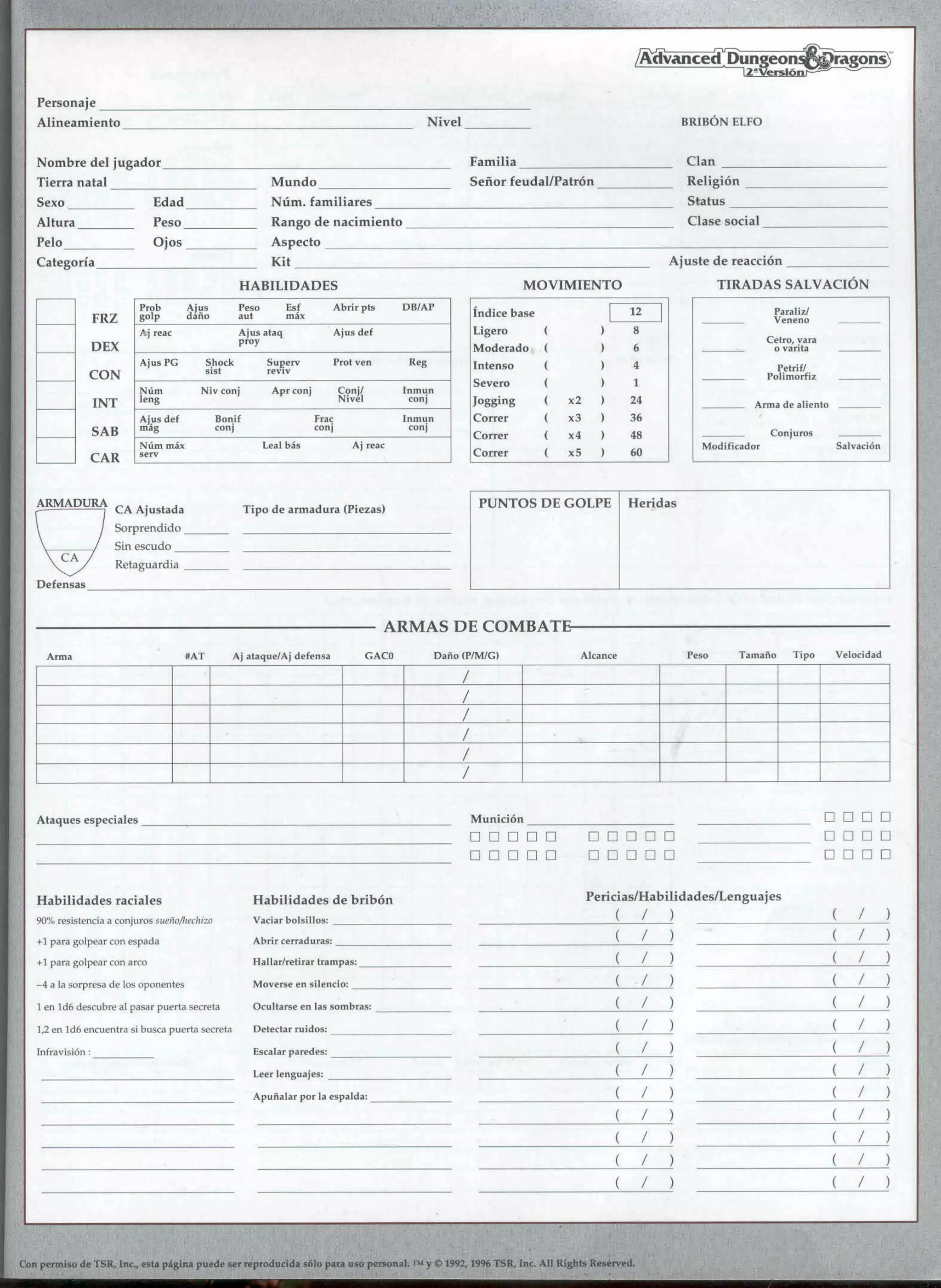 D&D   2.0 -el libro de los elfos
