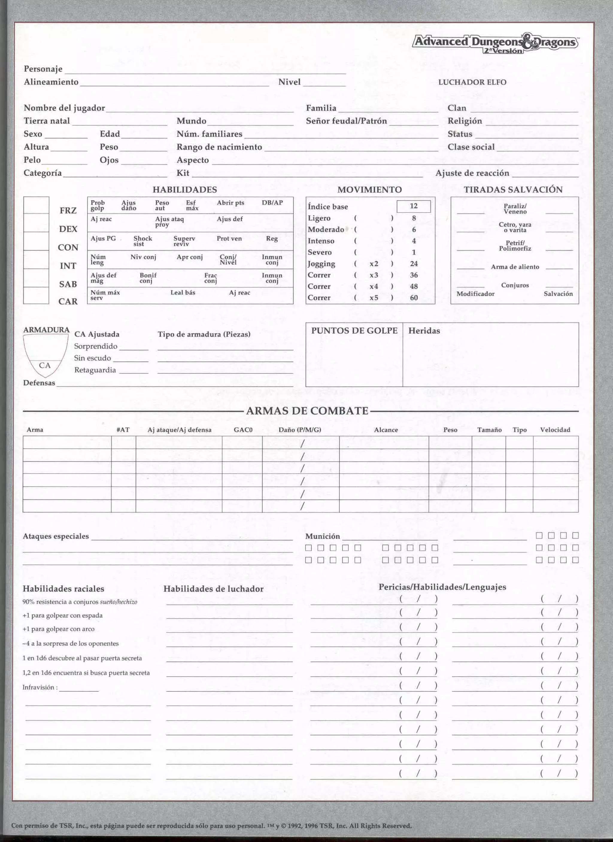 D&D   2.0 -el libro de los elfos