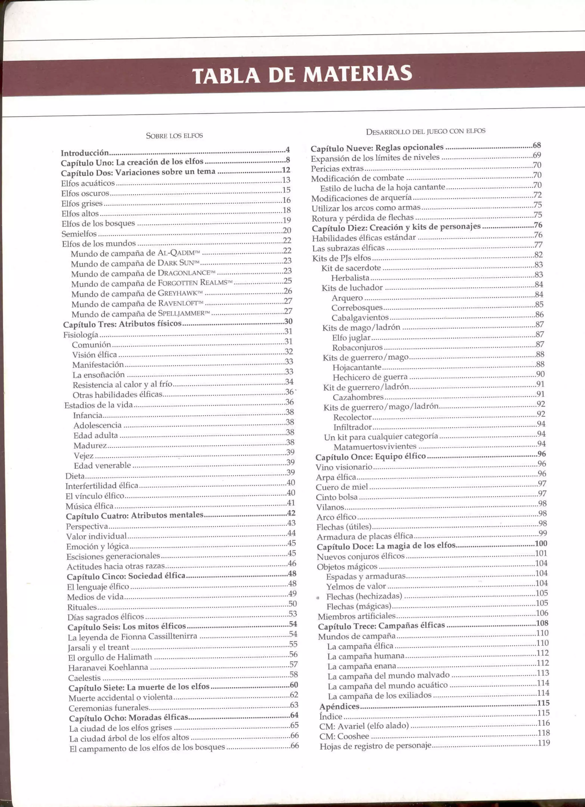 D&D   2.0 -el libro de los elfos