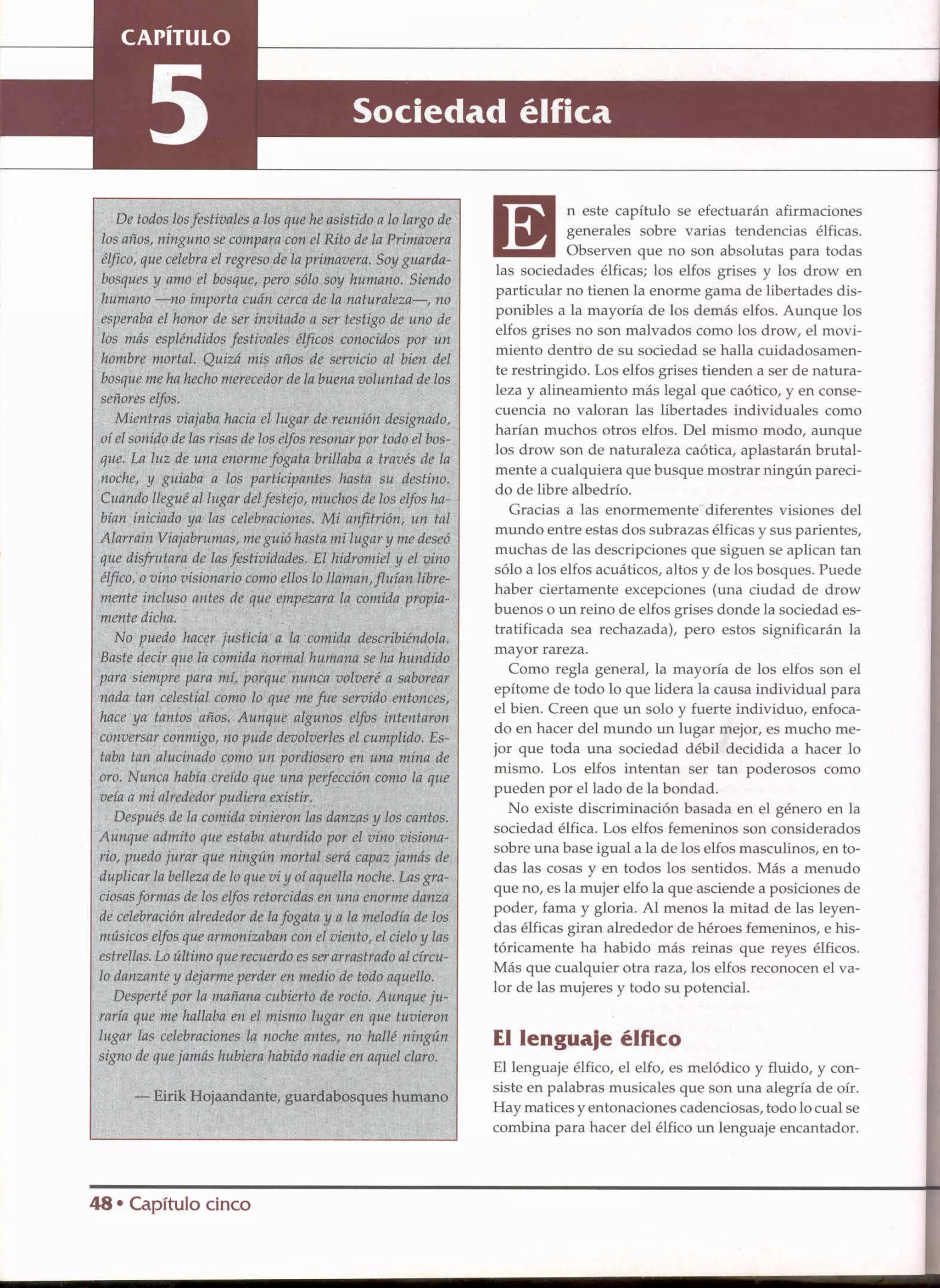 D&D   2.0 -el libro de los elfos