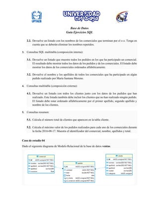 Guía Ejercicios SQL | PDF
