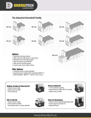 Industrial Downdraft Tables - Product Sheet | PDF