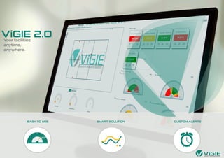 ViGIE 2.0
EASY TO USE SMART SOLUTION CUSTOM ALERTS
Your facilities
anytime,
anywhere.
 