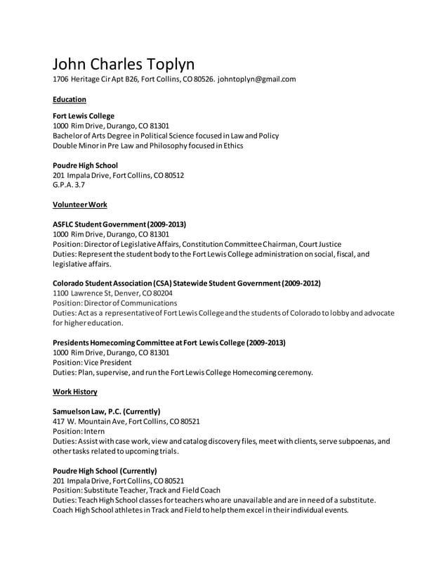 Political Resume PDF - Political Resume 1 638