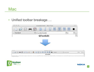 Mac

•  Unified toolbar breakage….




                                70
 