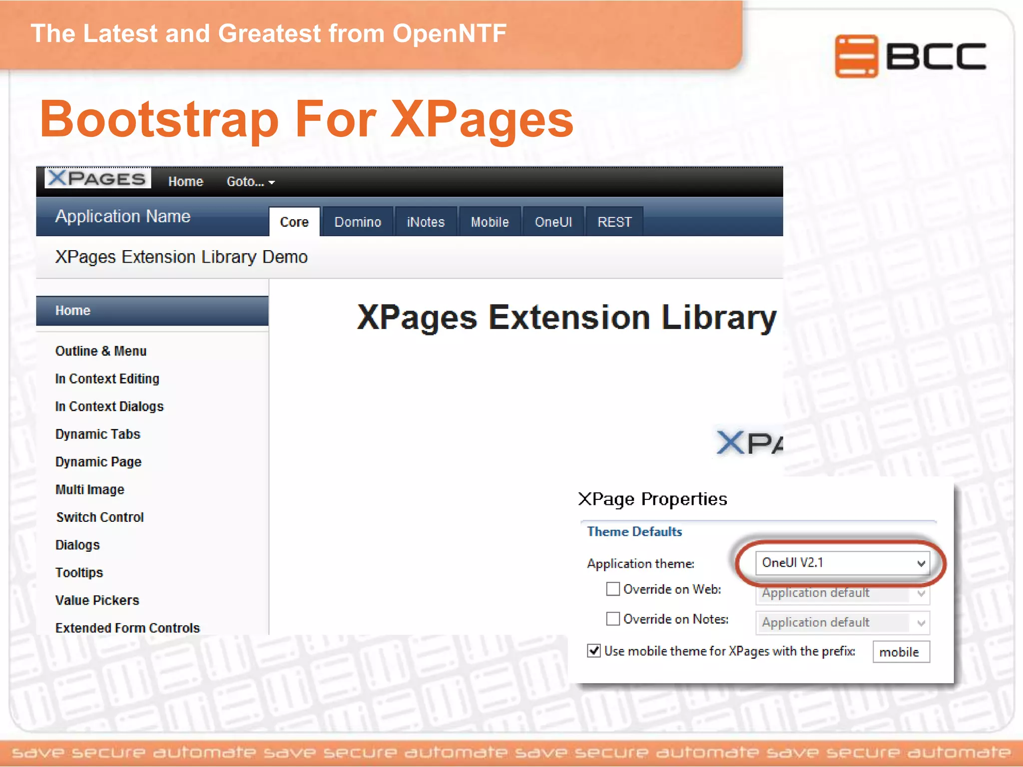 The Latest and Greatest from OpenNTF
Bootstrap For XPages
 