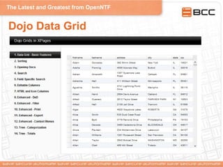 The Latest and Greatest from OpenNTF
Dojo Data Grid
 