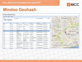 The Latest and Greatest from OpenNTF
Mindoo Geohash
 