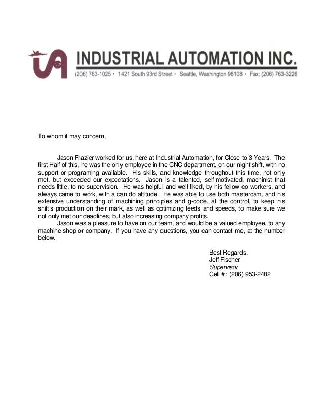 letter of recommendation industrial automation how to close a recommendation letter