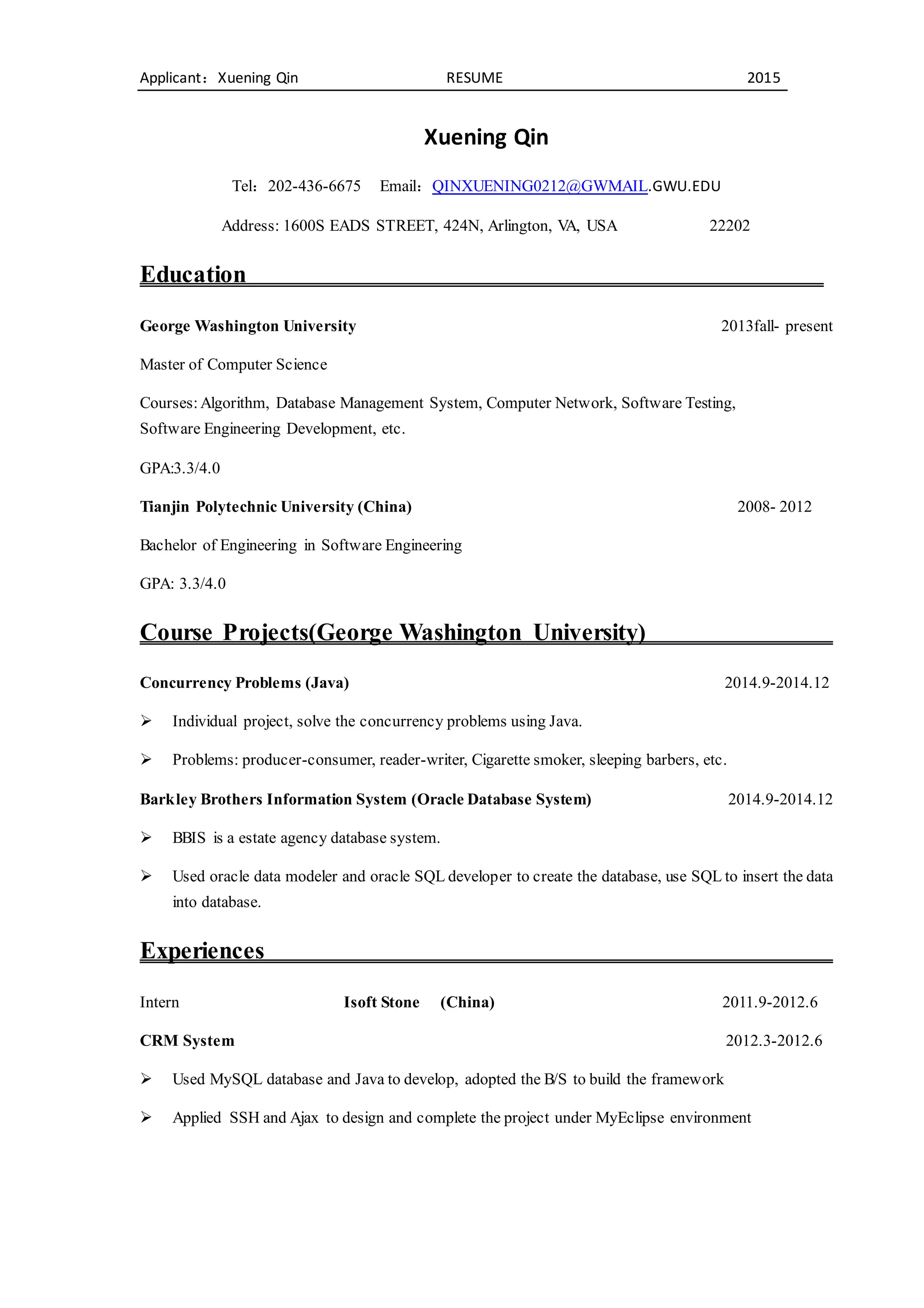 Resume docx programming languages computing