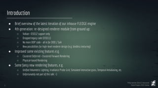 Philip Hammer (Deck13 Interactive)
Digital Dragons 2019, Krakow
Introduction
● Brief overview of the latest iteration of o...