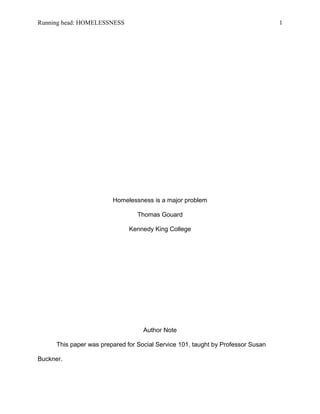 Homelessness paper | DOC