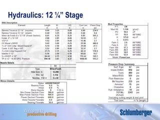 Hydraulics: 12 ¼” Stage 