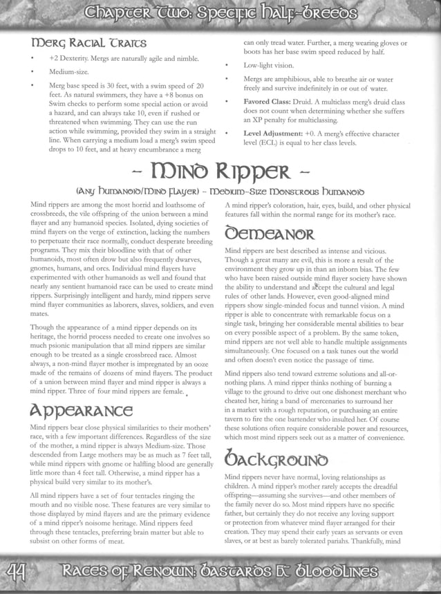 D&D 3.5 bastards and bloodline PDF