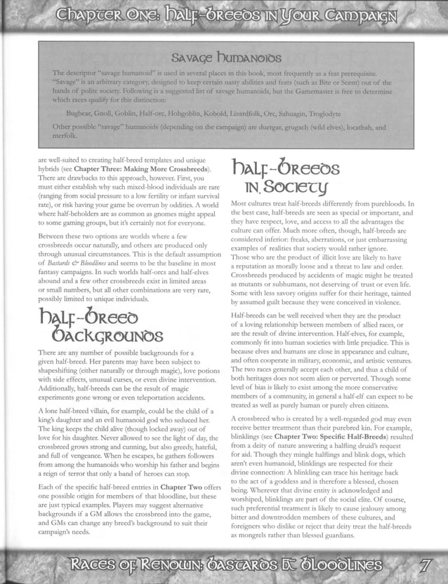 D&D 3.5 bastards and bloodline PDF