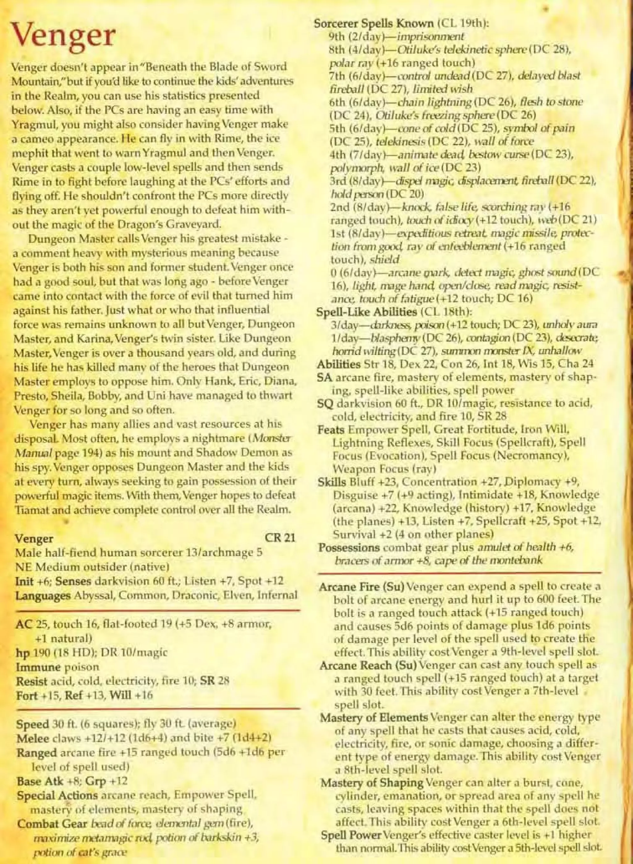 D&D 3.5  animated series handbook