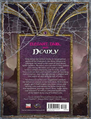 D&D 3.5 drow of the underdark