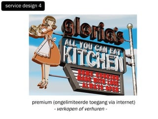 premium (ongelimiteerde toegang via internet) service design 4 - verkopen of verhuren - 
