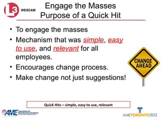 AME Conference - Best Practice L-3 Wescam - Quick Hits An Engagement ...