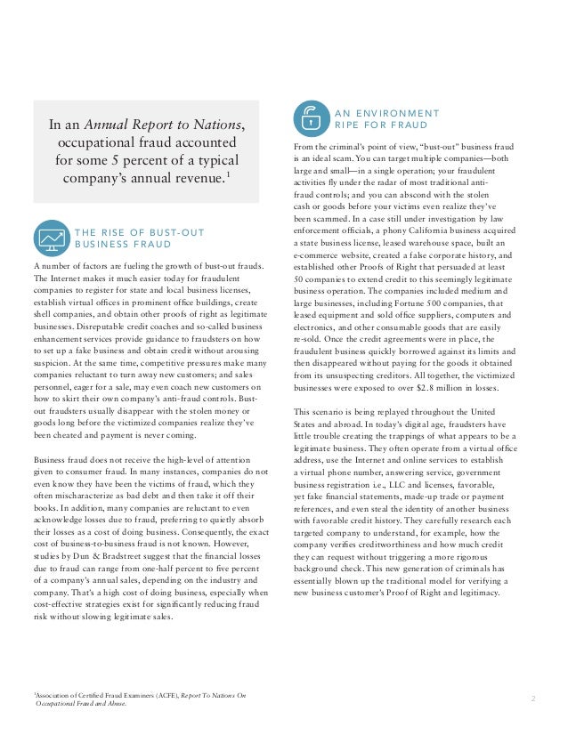 Bust Out Business Fraud Brochure May 2015