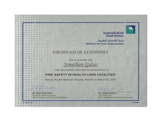 Saudi Aramco-Fire Safety in Health Care Facilities