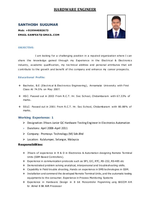 Hardware Engineer 2015F
